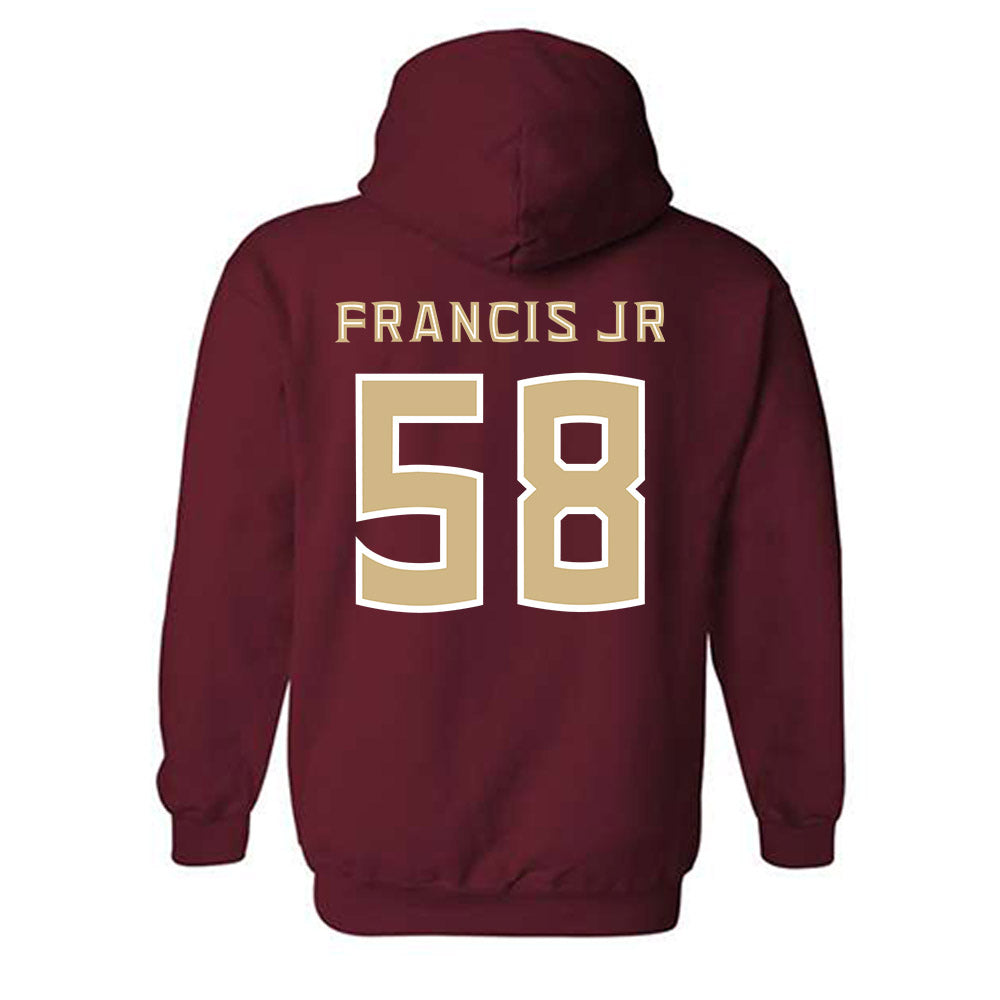 FSU - NCAA Football : Luke Francis Jr. - Replica Shersey Hooded Sweatshirt-1