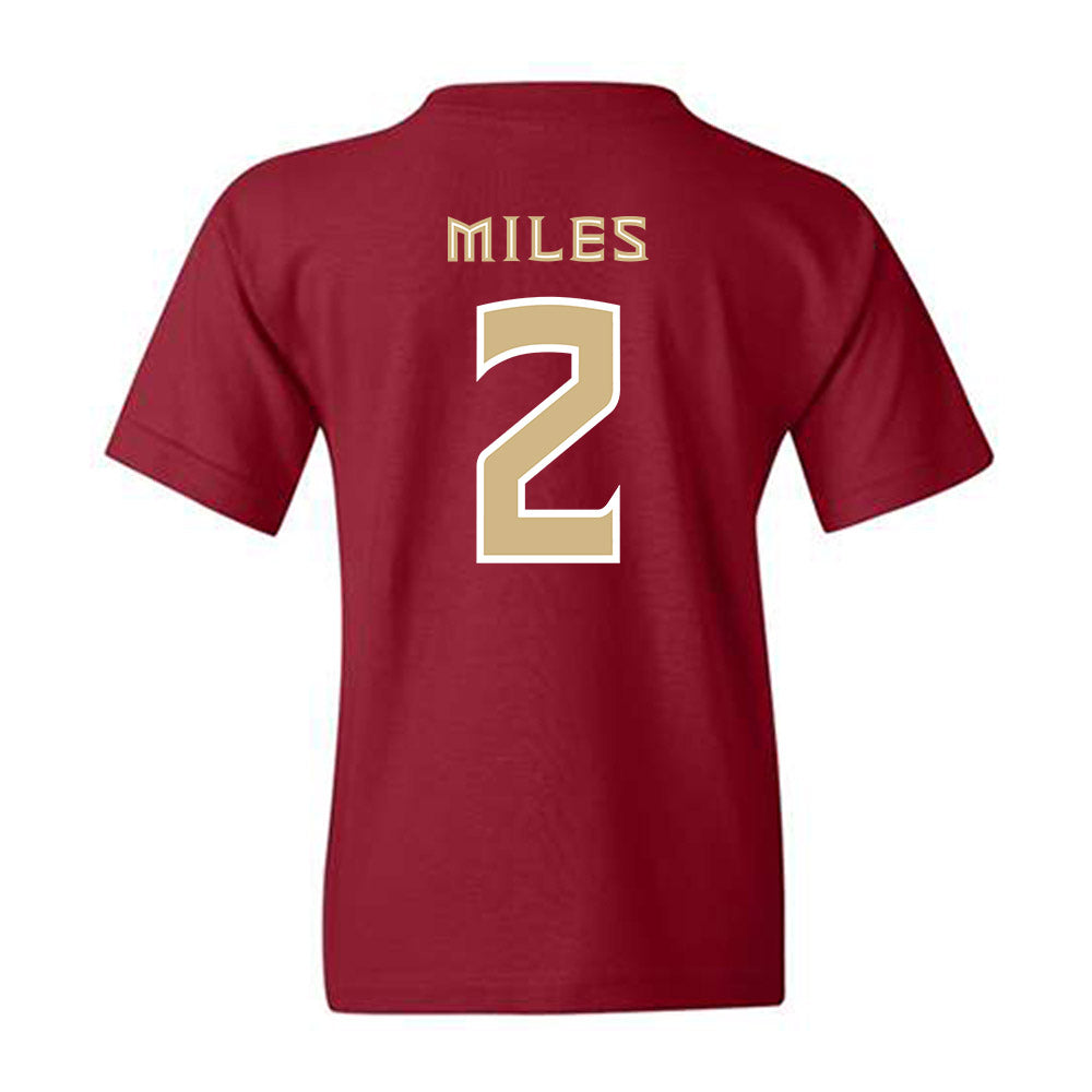 FSU - NCAA Men's Basketball : Cam Miles - Replica Shersey Youth T-Shirt-1