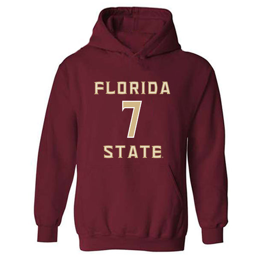FSU - NCAA Football : Jasen Lopez - Replica Shersey Hooded Sweatshirt-0