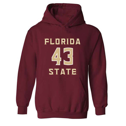 FSU - NCAA Beach Volleyball : Saofe Duval - Replica Shersey Hooded Sweatshirt-0