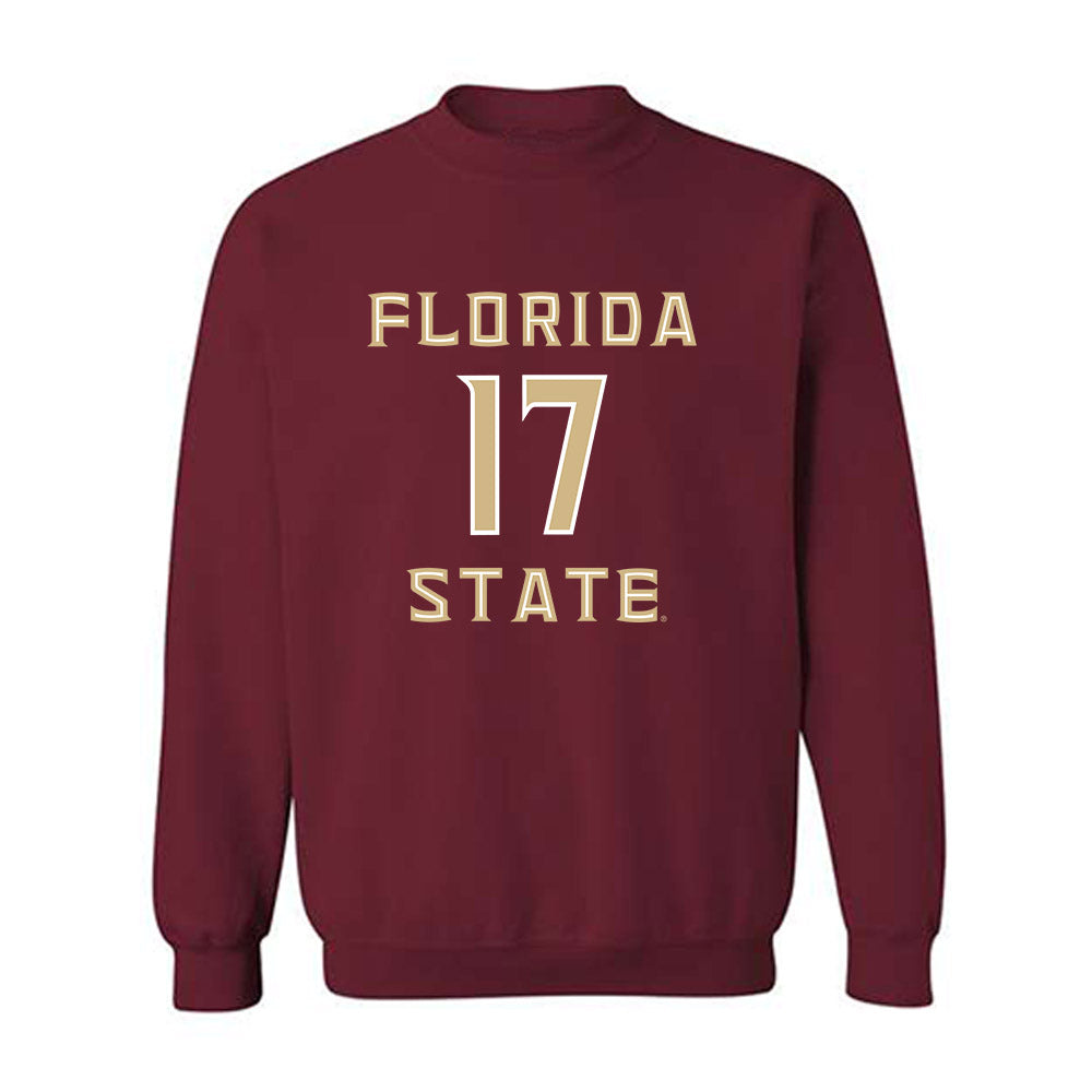 FSU - NCAA Baseball : Charlie Buckles - Replica Shersey Crewneck Sweatshirt-0