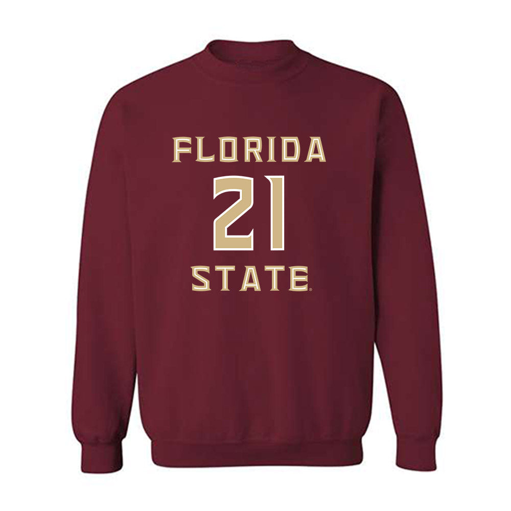 FSU - NCAA Women's Soccer : Nawreen Ahmad - Replica Shersey Crewneck Sweatshirt-0