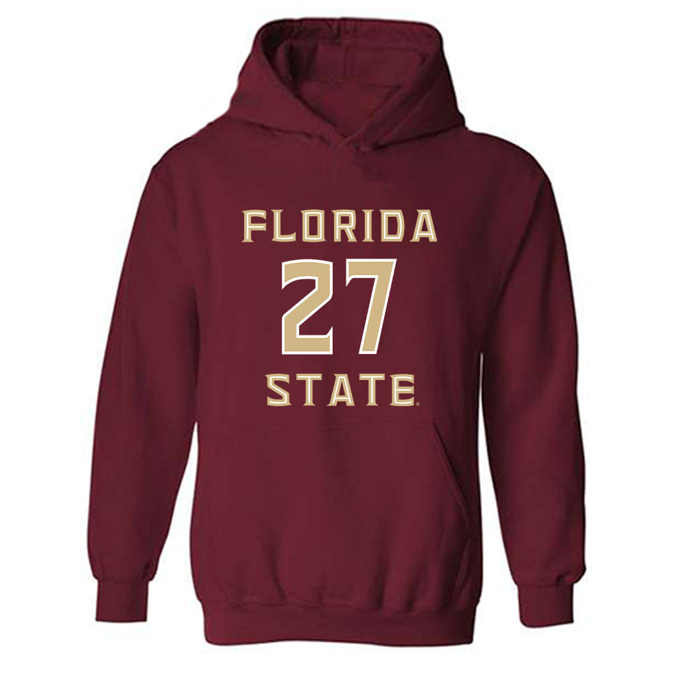FSU - NCAA Baseball : Kevin Mebil - Replica Shersey Hooded Sweatshirt-0