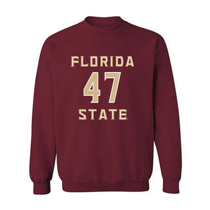 FSU - NCAA Baseball : Rhett Vaughn - Replica Shersey Crewneck Sweatshirt-0