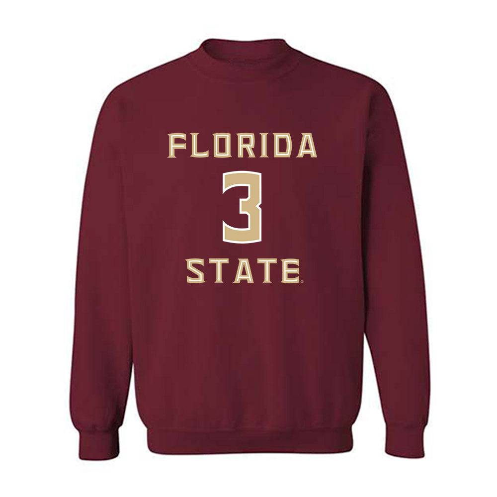 FSU - NCAA Women's Basketball : Jasmine Shavers - Replica Shersey Crewneck Sweatshirt-0
