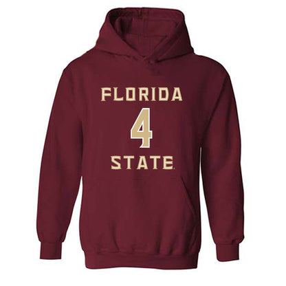 FSU - NCAA Baseball : Cal Fisher - Replica Shersey Hooded Sweatshirt