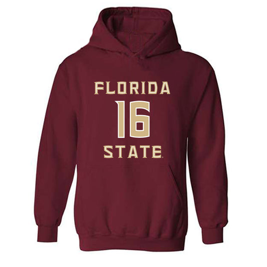 FSU - NCAA Football : Quindarrius Jones - Replica Shersey Hooded Sweatshirt