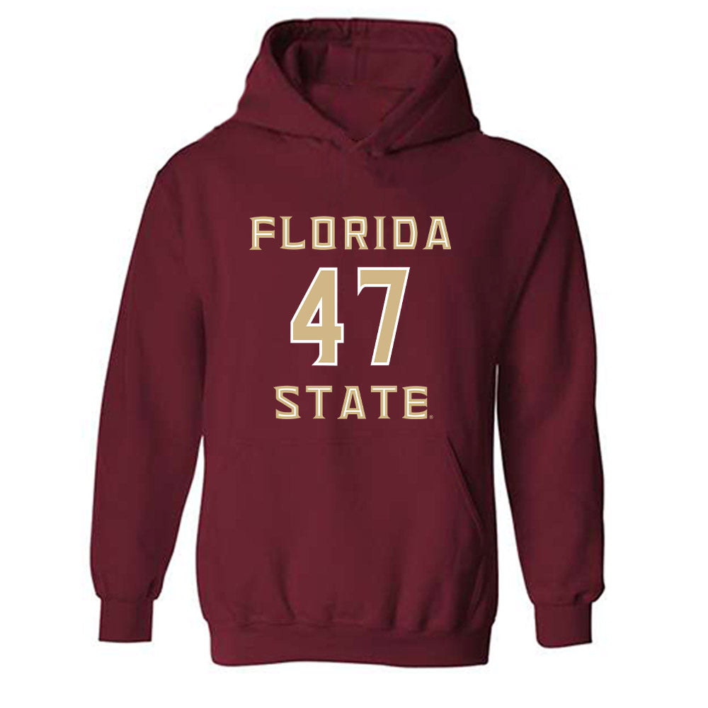 FSU - NCAA Baseball : Rhett Vaughn - Replica Shersey Hooded Sweatshirt-0