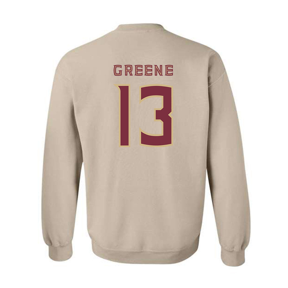 FSU - NCAA Women's Basketball : Tatum Greene - Replica Shersey Crewneck Sweatshirt-1