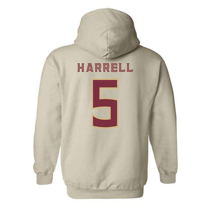 FSU - NCAA Women's Lacrosse : Summer Harrell - Replica Shersey Hooded Sweatshirt-1