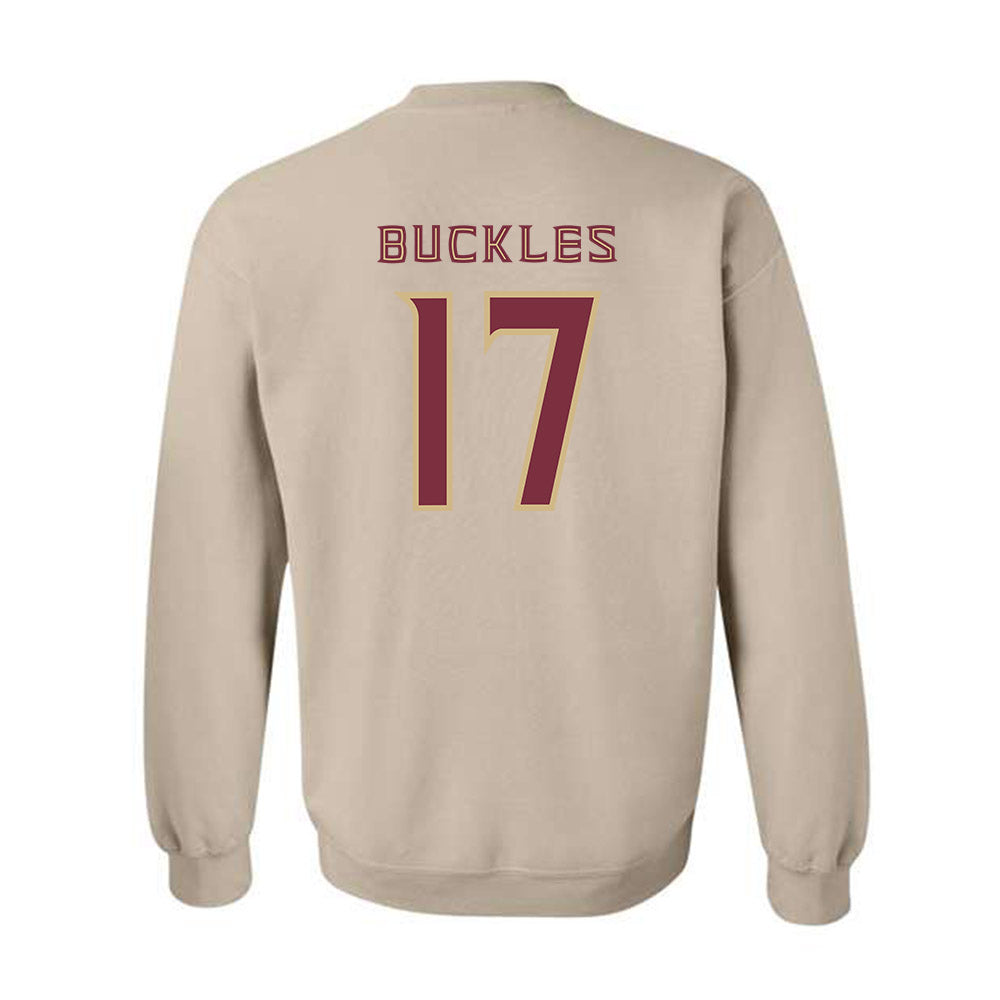 FSU - NCAA Baseball : Charlie Buckles - Replica Shersey Crewneck Sweatshirt-1