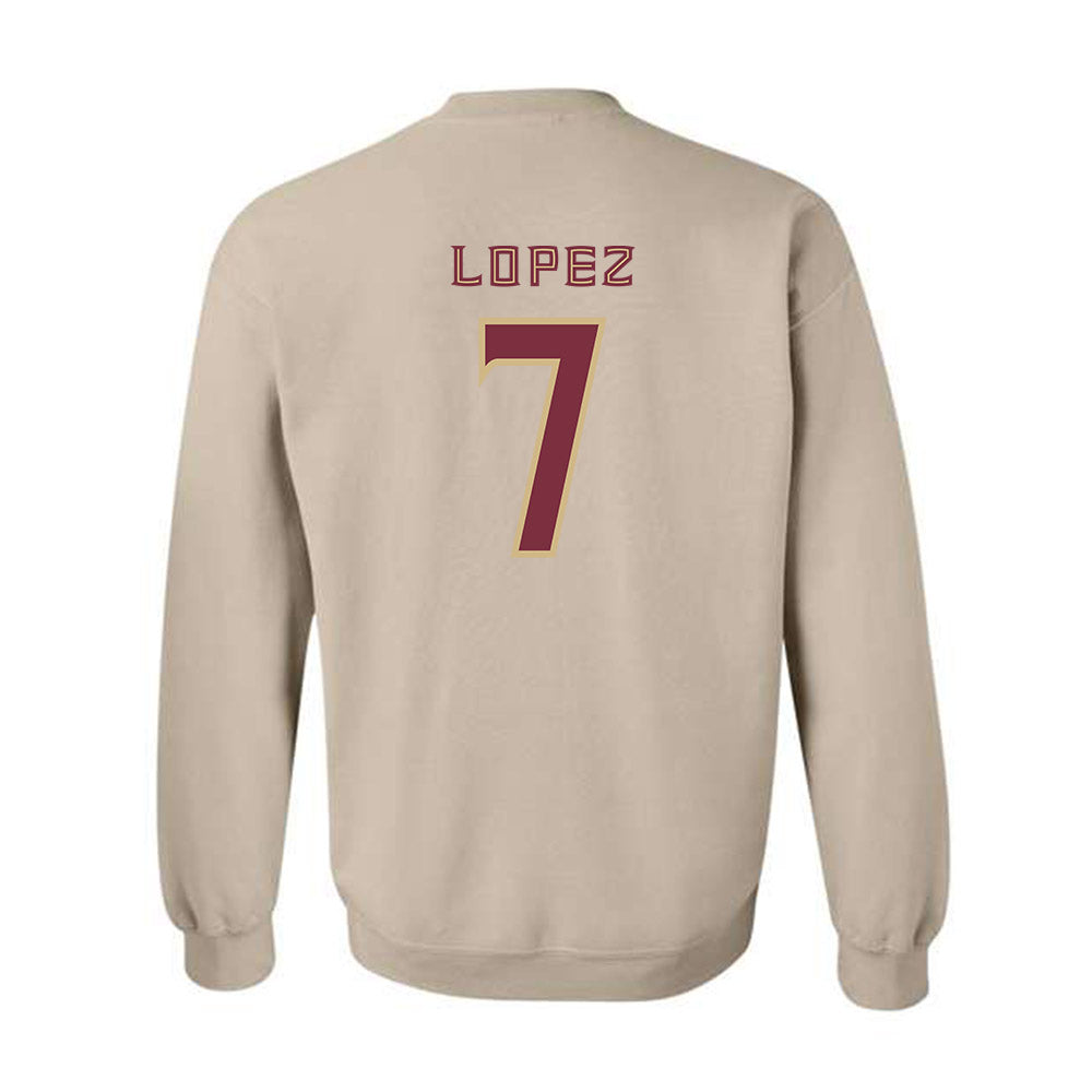 FSU - NCAA Football : Jasen Lopez - Replica Shersey Crewneck Sweatshirt-1