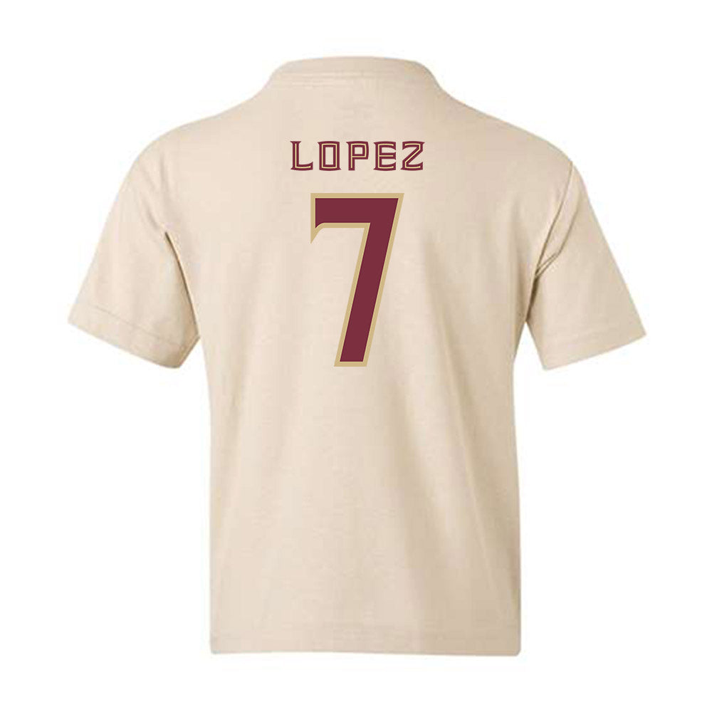 FSU - NCAA Football : Jasen Lopez - Replica Shersey Youth T-Shirt-1