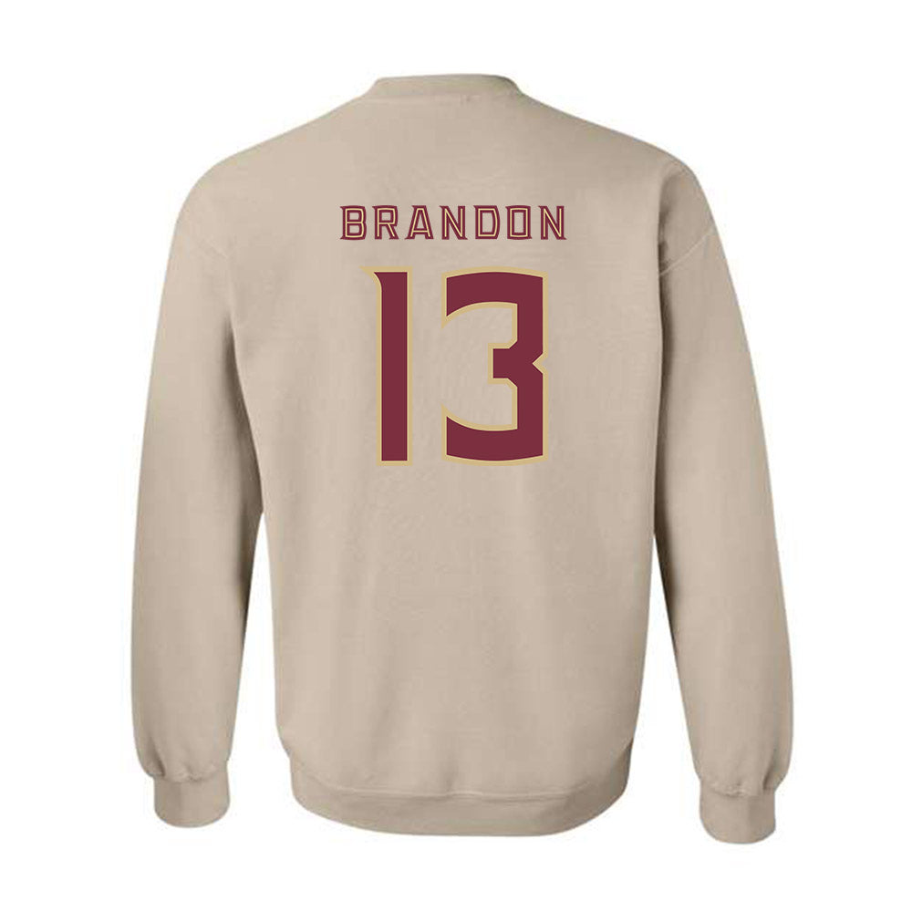 FSU - NCAA Women's Soccer : Mya Brandon - Replica Shersey Crewneck Sweatshirt-1