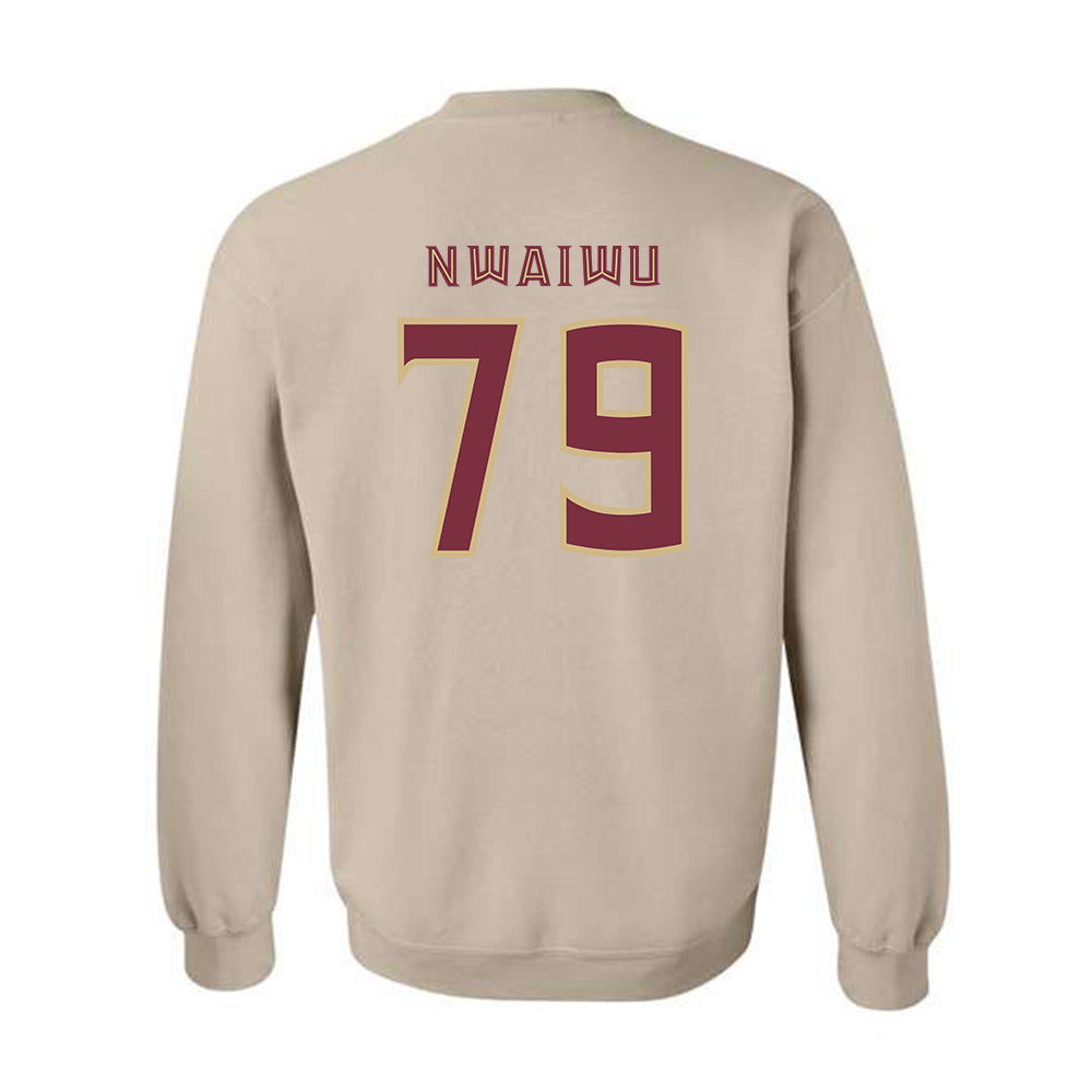 FSU - NCAA Football : Chimdia Nwaiwu - Replica Shersey Crewneck Sweatshirt-1
