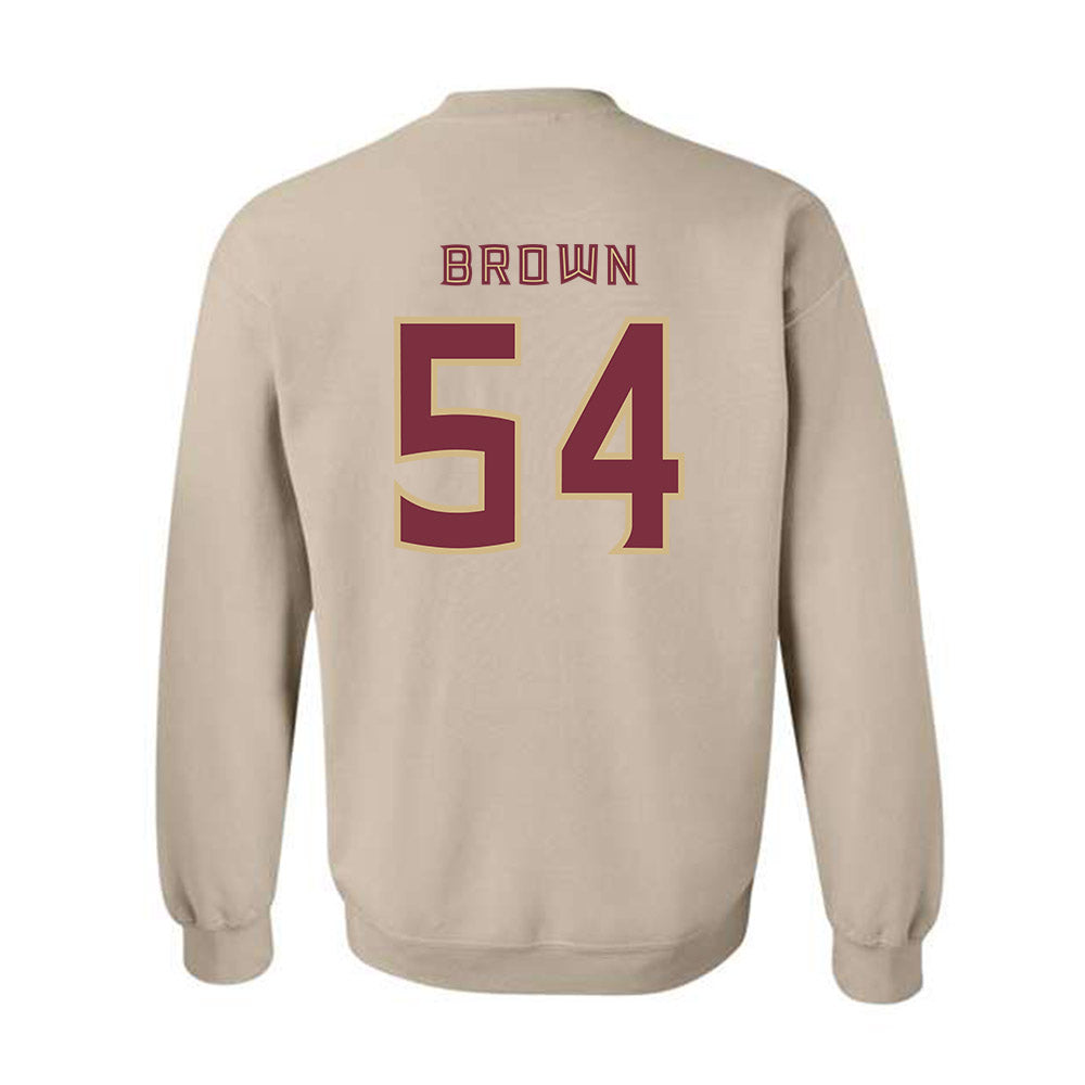 FSU - NCAA Football : Chastan Brown - Replica Shersey Crewneck Sweatshirt-1