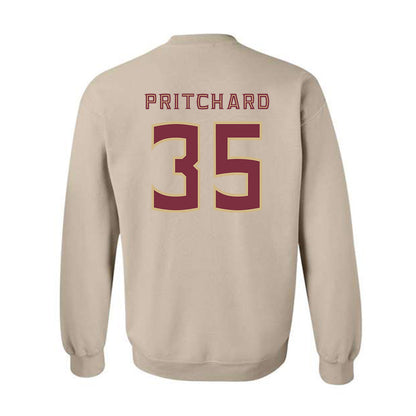 FSU - NCAA Football : Ethan Pritchard - Replica Shersey Crewneck Sweatshirt-1