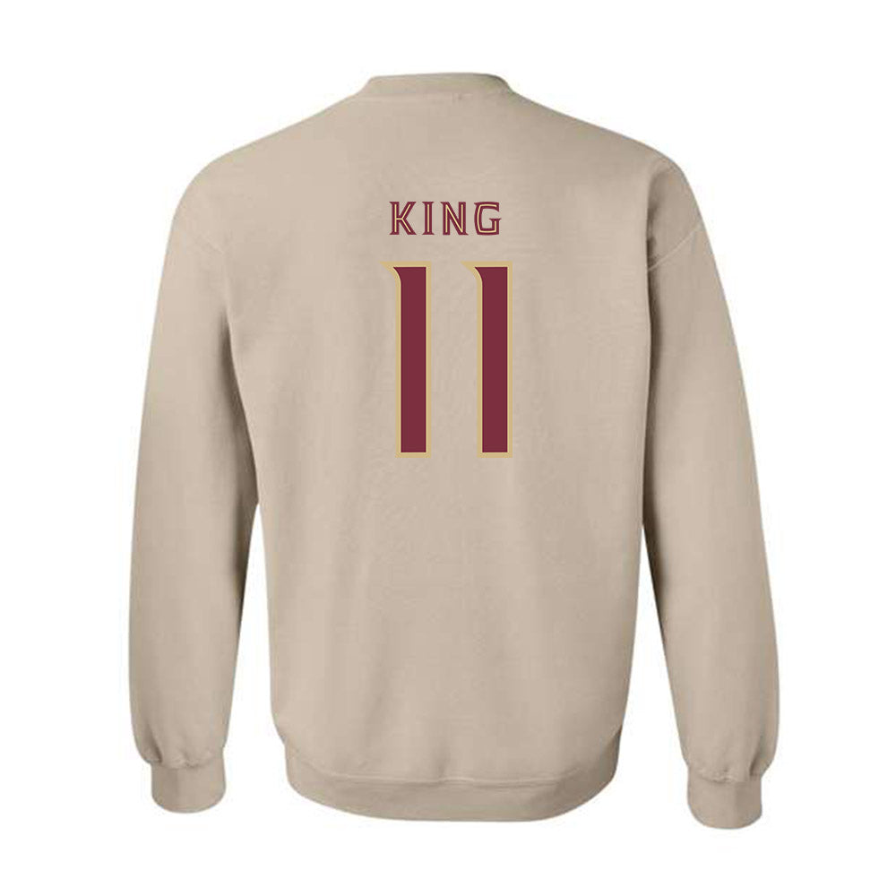 FSU - NCAA Women's Lacrosse : Danica King - Replica Shersey Crewneck Sweatshirt-1