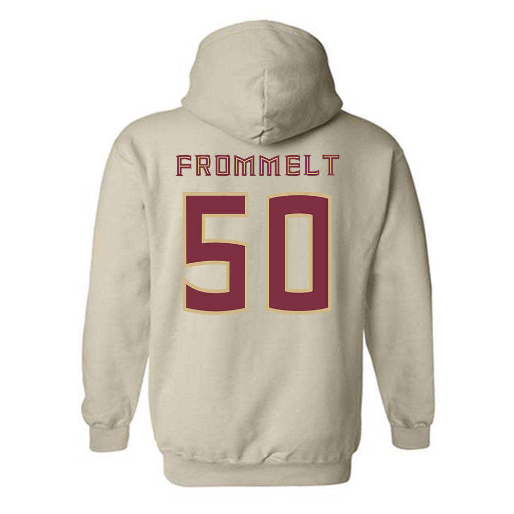 FSU - NCAA Baseball : Kaden Frommelt - Replica Shersey Hooded Sweatshirt-1
