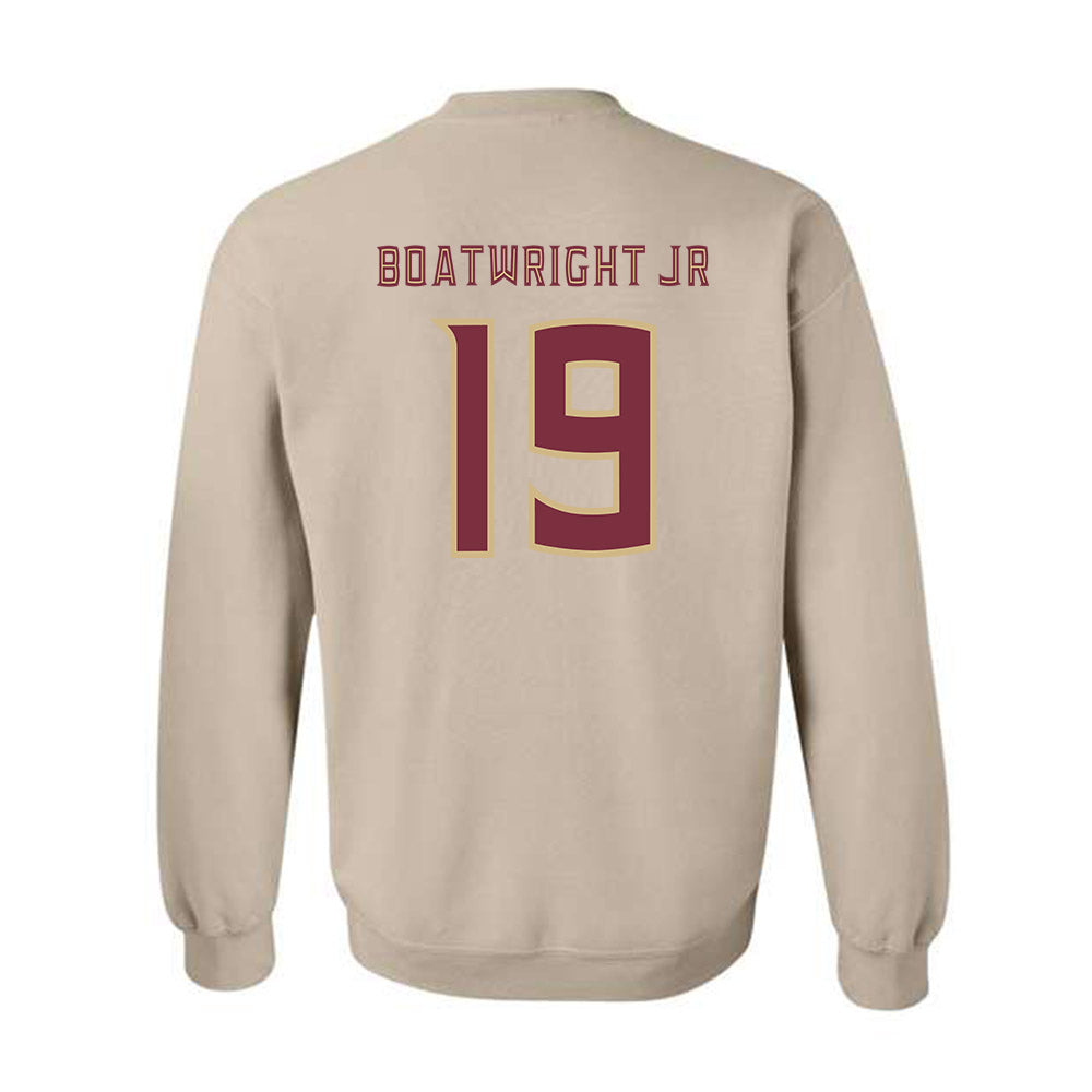 FSU - NCAA Football : Jarvis Boatwright Jr - Replica Shersey Crewneck Sweatshirt-1