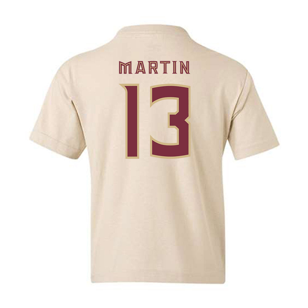 FSU - NCAA Men's Lacrosse : Kyle Martin - Replica Shersey Youth T-Shirt-1