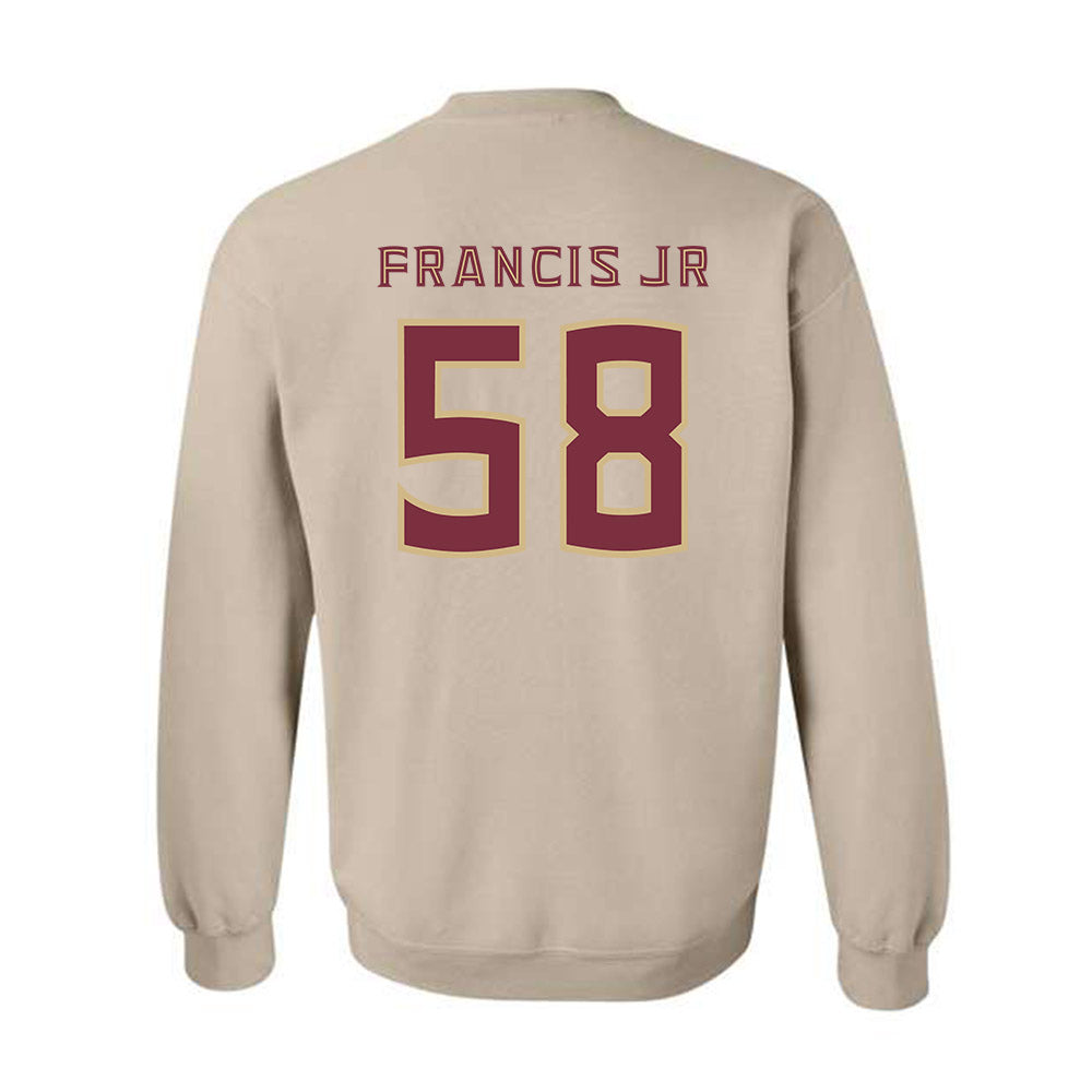FSU - NCAA Football : Luke Francis Jr. - Replica Shersey Crewneck Sweatshirt-1
