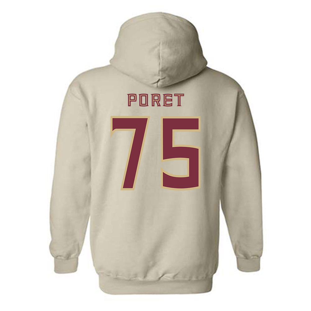 FSU - NCAA Football : Sean Poret - Replica Shersey Hooded Sweatshirt-1