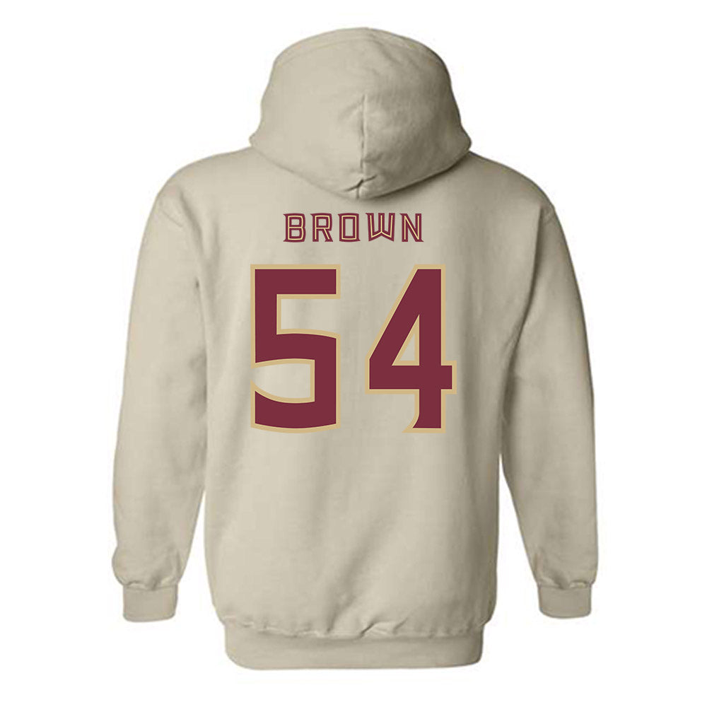 FSU - NCAA Football : Chastan Brown - Replica Shersey Hooded Sweatshirt-1