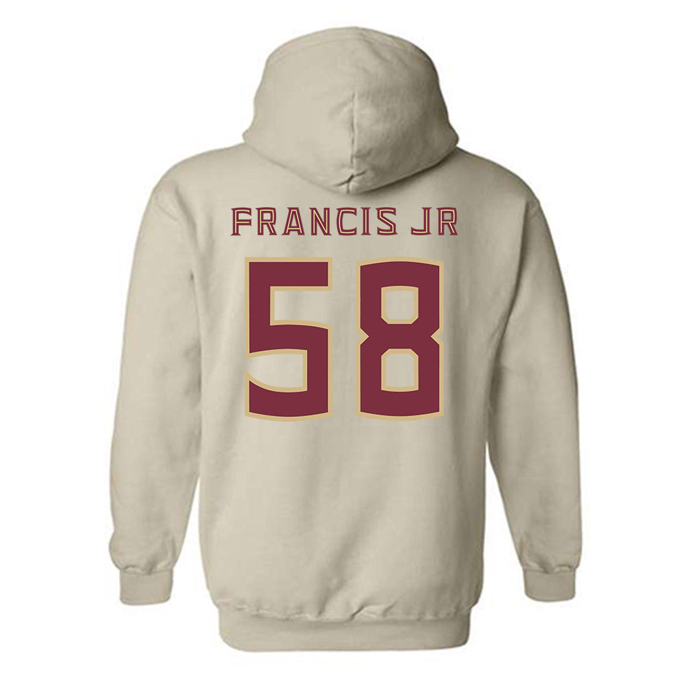 FSU - NCAA Football : Luke Francis Jr. - Replica Shersey Hooded Sweatshirt-1