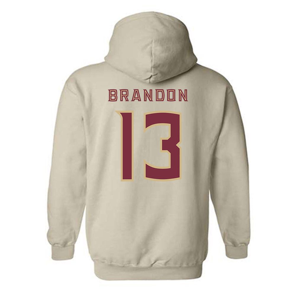 FSU - NCAA Women's Soccer : Mya Brandon - Replica Shersey Hooded Sweatshirt-1