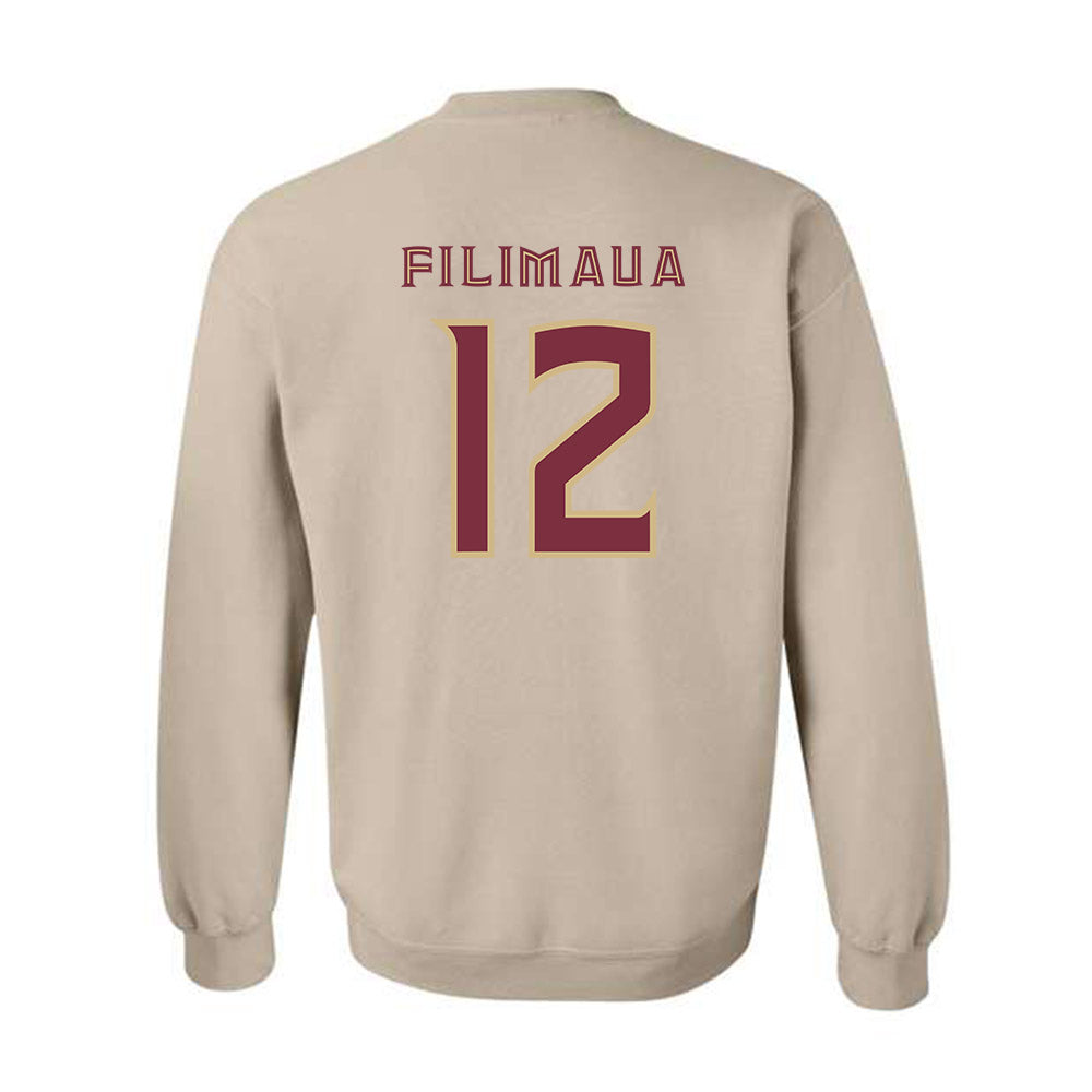 FSU - NCAA Women's Volleyball : Kyleene Filimaua - Replica Shersey Crewneck Sweatshirt-1