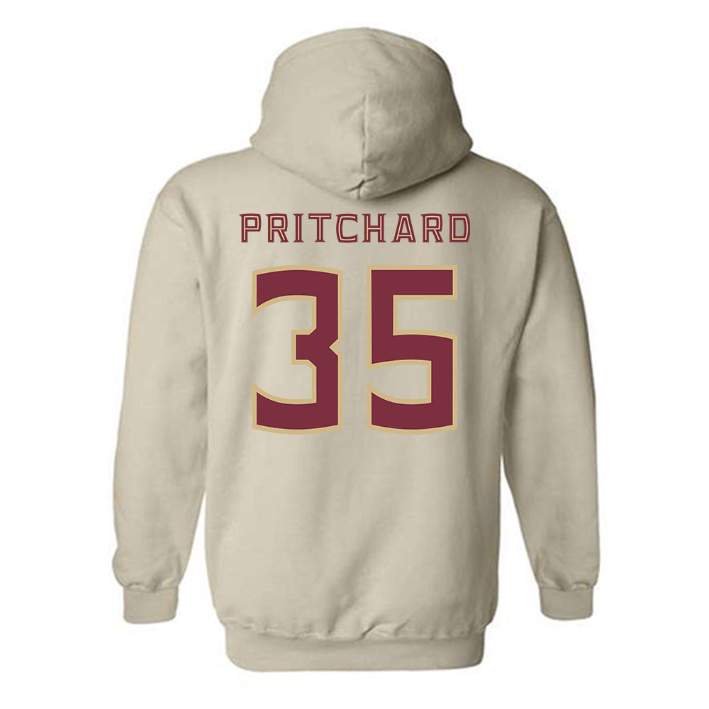 FSU - NCAA Football : Ethan Pritchard - Replica Shersey Hooded Sweatshirt-1