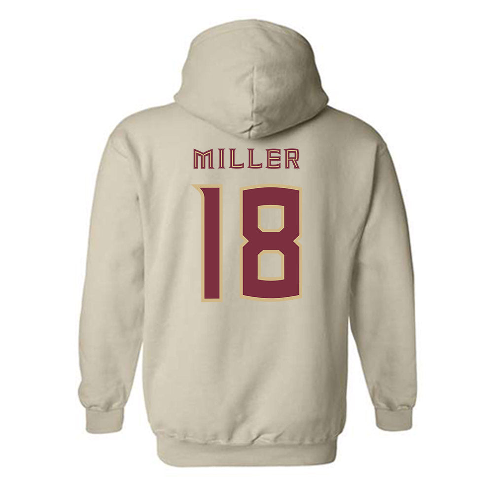 FSU - NCAA Women's Lacrosse : Ellie Miller - Replica Shersey Hooded Sweatshirt-1