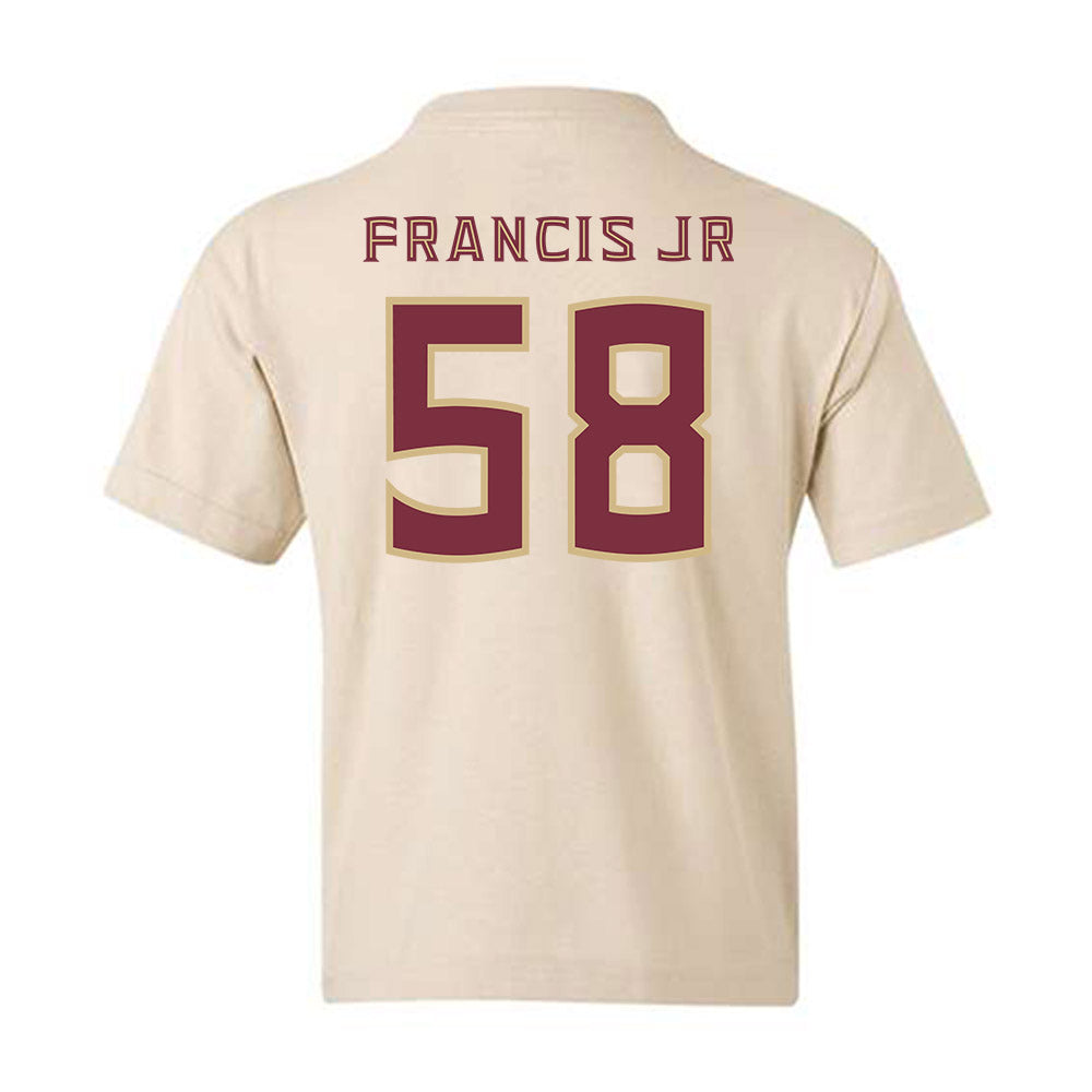 FSU - NCAA Football : Luke Francis Jr. - Replica Shersey Youth T-Shirt-1