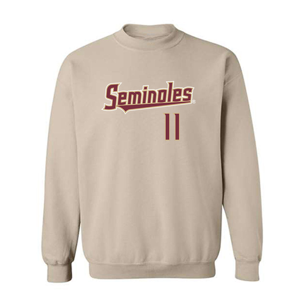 FSU - NCAA Women's Lacrosse : Danica King - Replica Shersey Crewneck Sweatshirt-0