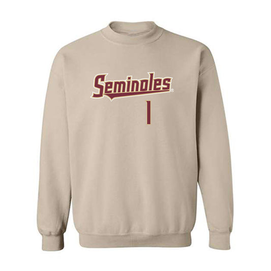 FSU - NCAA Softball : Hayley Griggs - Replica Shersey Crewneck Sweatshirt-0