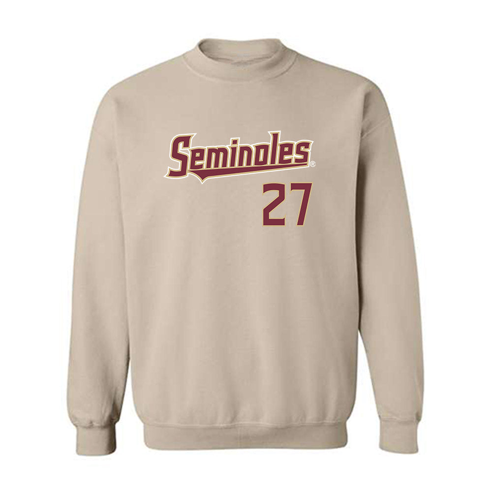 FSU - NCAA Softball : Nicole Edmiaston - Replica Shersey Crewneck Sweatshirt-0