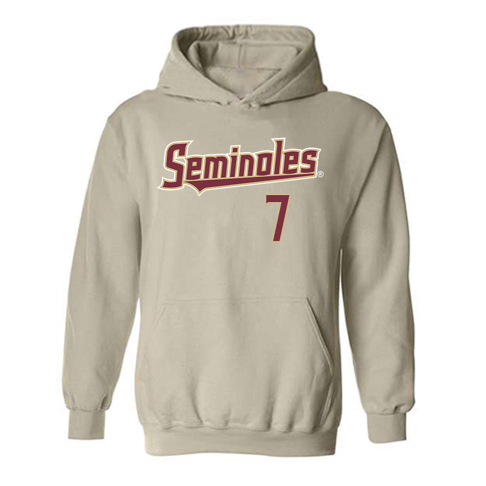 FSU - NCAA Football : Ashlynd Barker - Replica Shersey Hooded Sweatshirt-0