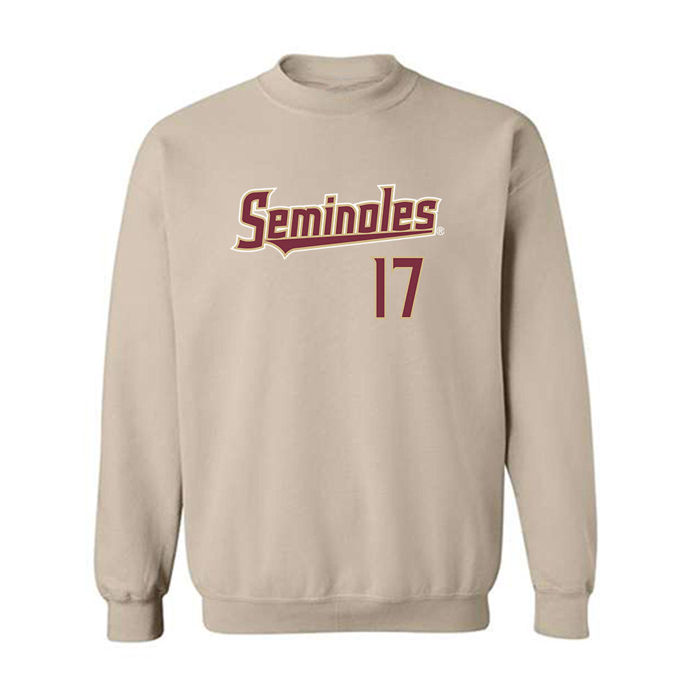 FSU - NCAA Baseball : Charlie Buckles - Replica Shersey Crewneck Sweatshirt-0