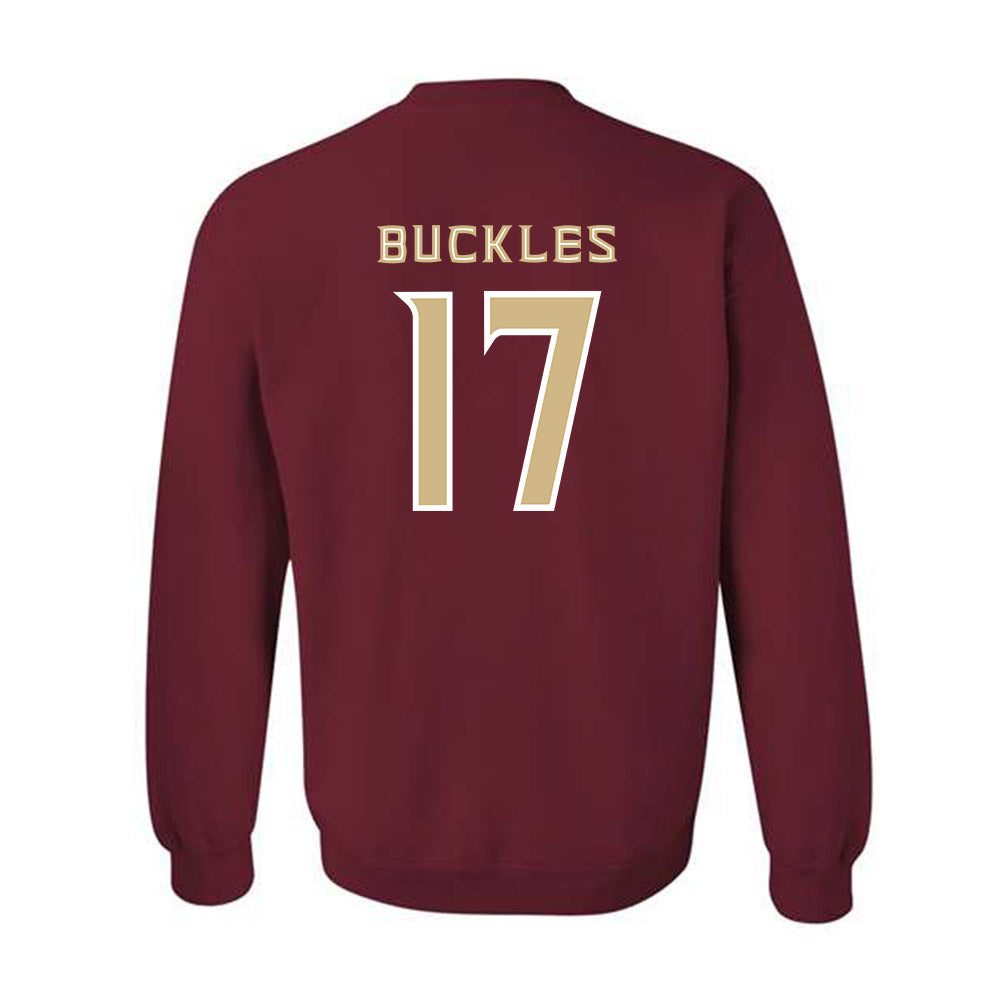 FSU - NCAA Baseball : Charlie Buckles - Replica Shersey Crewneck Sweatshirt-1
