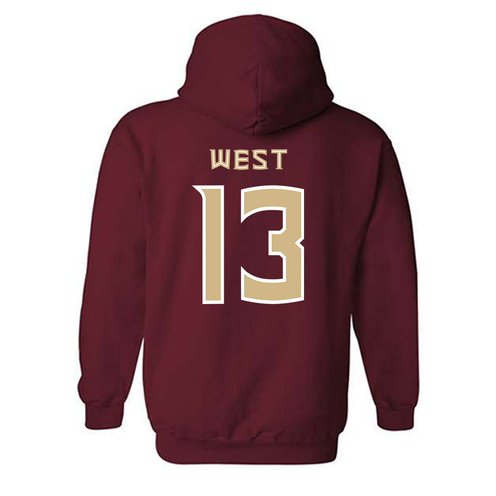 FSU - NCAA Women's Lacrosse : Peyton West - Replica Shersey Hooded Sweatshirt-1