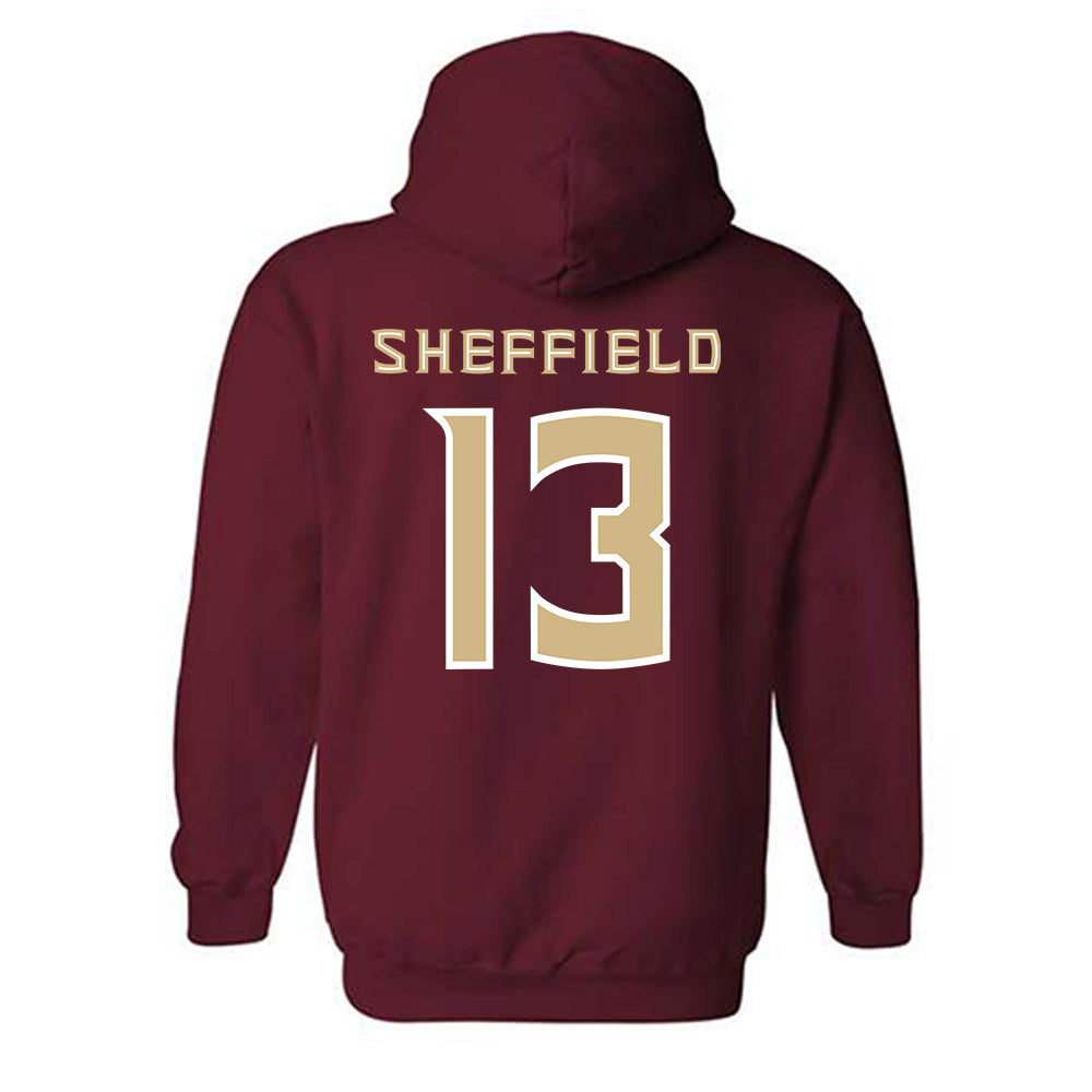 FSU - NCAA Baseball : Noah Sheffield - Replica Shersey Hooded Sweatshirt-1