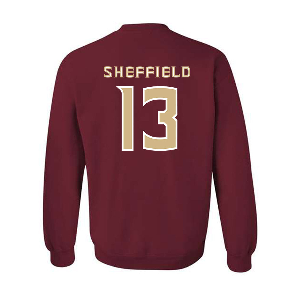 FSU - NCAA Baseball : Noah Sheffield - Replica Shersey Crewneck Sweatshirt-1