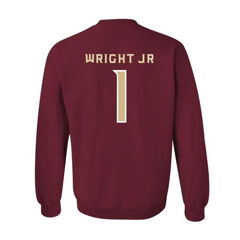 FSU - NCAA Football : Winston Wright Jr - Replica Shersey Crewneck Sweatshirt-1