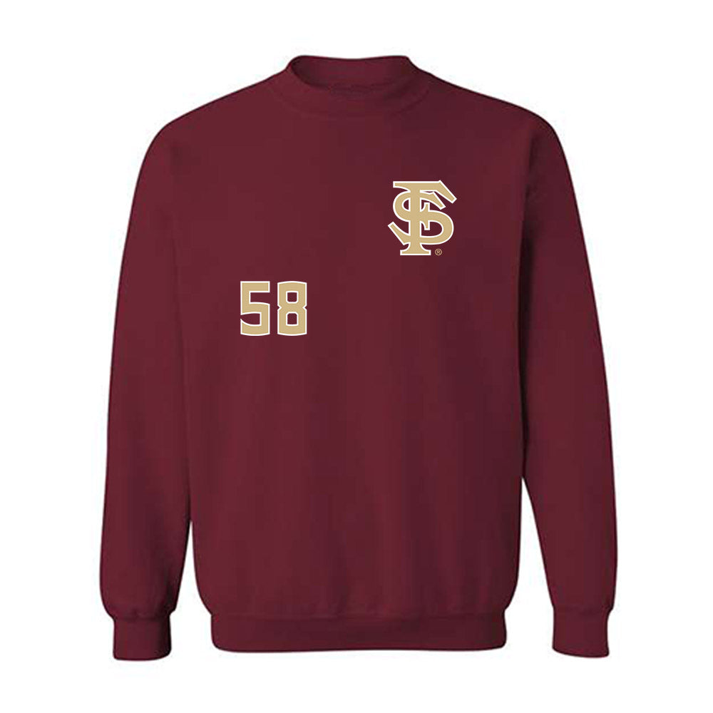 FSU - NCAA Beach Volleyball : Jordan Boulware - Replica Shersey Crewneck Sweatshirt-0