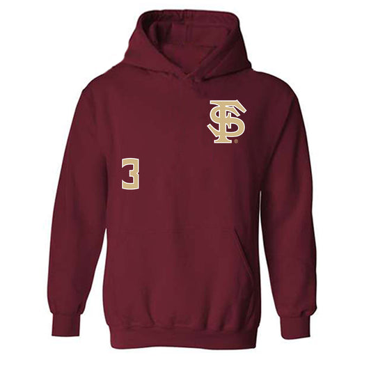 FSU - NCAA Women's Lacrosse : Brogan Wiles - Replica Shersey Hooded Sweatshirt-0