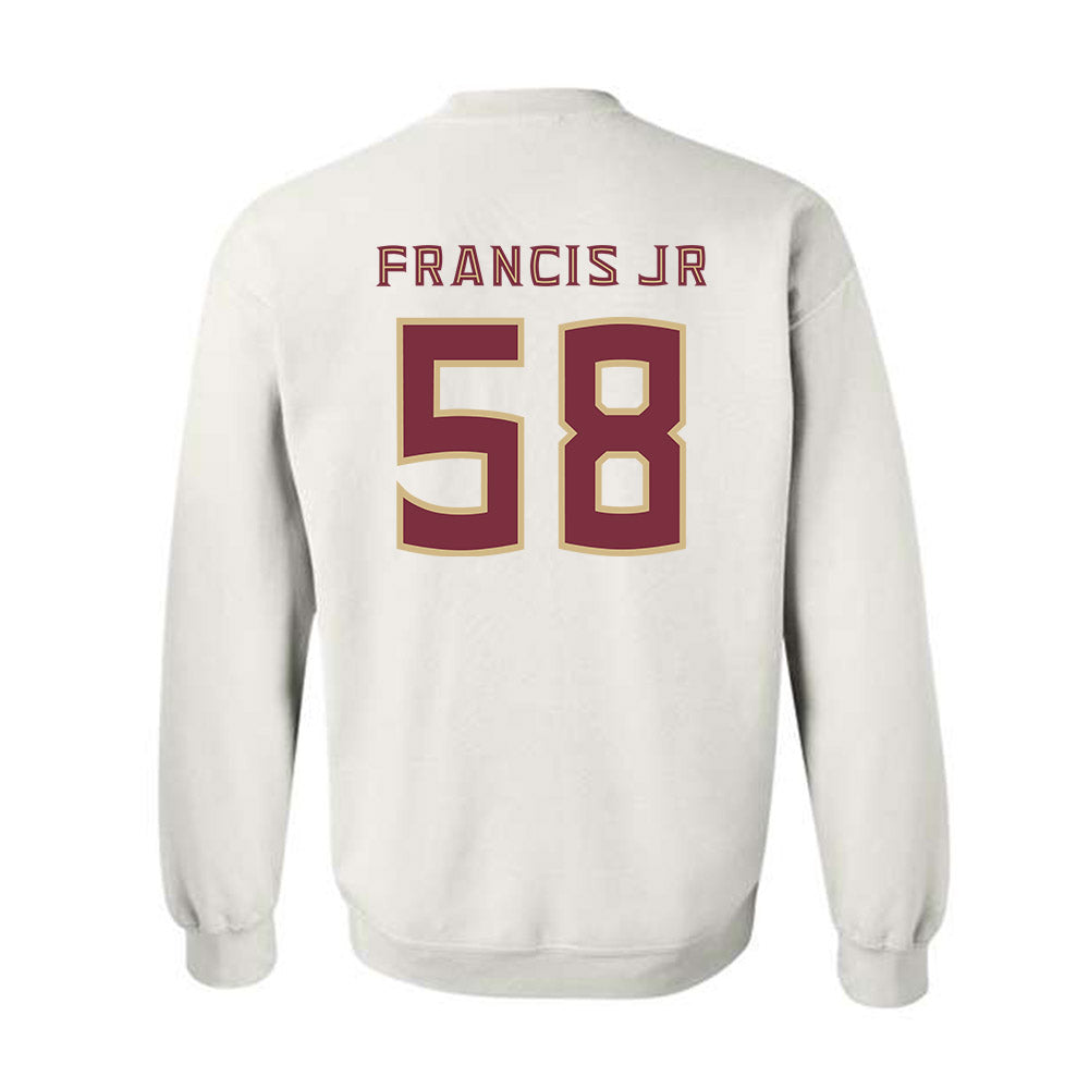 FSU - NCAA Football : Luke Francis Jr. - Replica Shersey Crewneck Sweatshirt-1