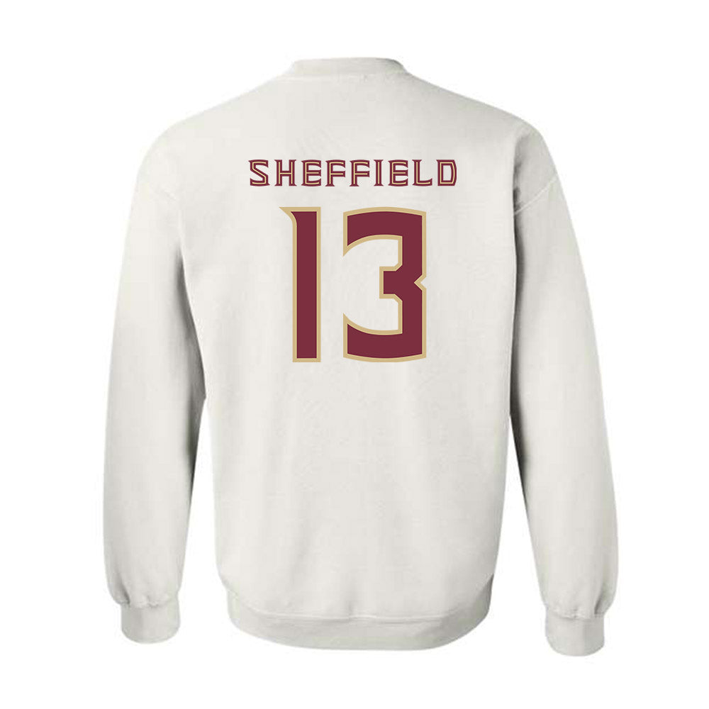 FSU - NCAA Baseball : Noah Sheffield - Replica Shersey Crewneck Sweatshirt