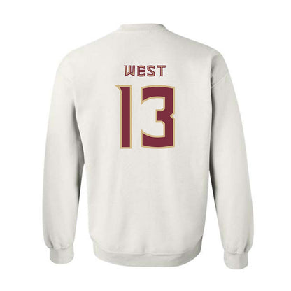 FSU - NCAA Women's Lacrosse : Peyton West - Replica Shersey Crewneck Sweatshirt-1