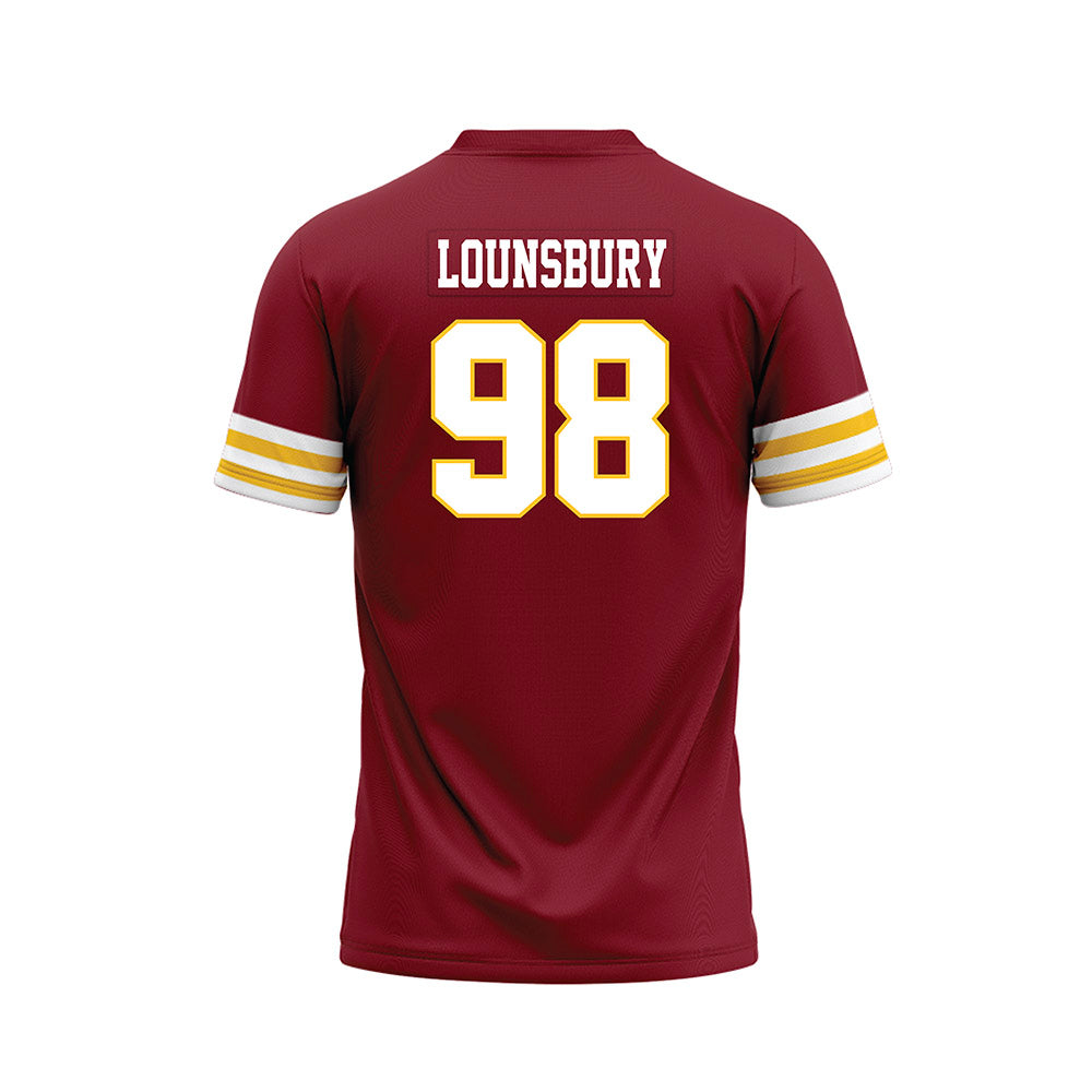 Iowa State - NCAA Football : Adlai Lounsbury - Cardinal Premium Football Jersey-1